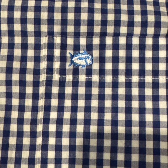 Southern Tide Blue and White Dress Shirt Classic Button-Down - Picture 2 of 4